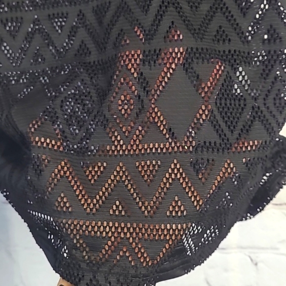 Eye Candy Sheer Fishnet Racerback Black Tank Top Womens Size Medium - Picture 9 of 15